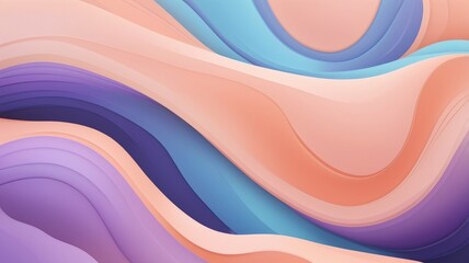 Abstract flowing organic shapes create a dynamic liquid background with soothing pastel colors.
