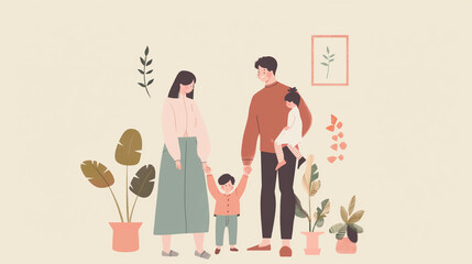 Modern minimalist parenting lifestyle 