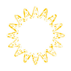 ステンドグラス風吹き出し　三角形模様　丸みのあるギザギザした形