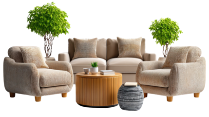 green sofa in a living room