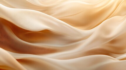 Fototapeta premium Soft, flowing fabric in shades of cream and beige, creating a serene and elegant texture
