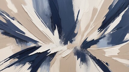 blue and white painted