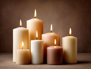Mindful Memorial Soft-Toned Remembrance Candles for Yom Hashoah - Minimalist Healing Ritual Design in Neutral Palette for Emotional Wellness and Cultural Reflection