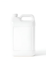 Blank  Plastic JerryCan With Handle On White Background For Branding And Mock up, 3d Render Illustration,