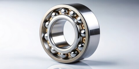 Angular contact ball bearing with axially asymmetric races, manufacturing process , mechanical parts