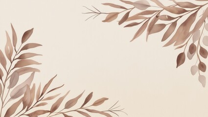 abstract floral background with leaves