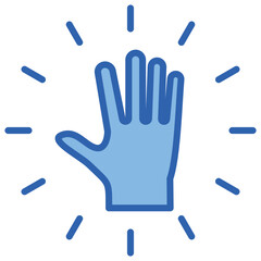 Confidence Blue White Icon