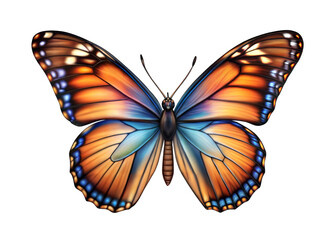 Fototapeta premium Colorful Butterfly PNG Image High Quality Transparent Winged Insect Art Png.