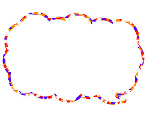 ステンドグラス風吹き出し　三角形模様　細長い雲形
