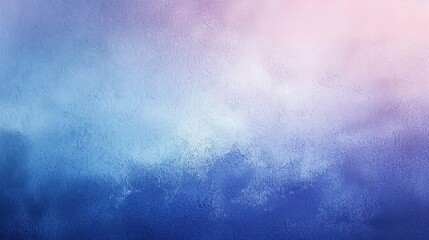 Obraz premium Abstract textured background with soft gradient blending from deep blue at the bottom to light pink and purple hues at the top, creating a calm and dreamy atmosphere