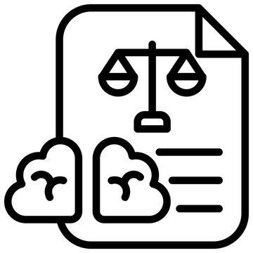 legal document with scales icon clip art preview