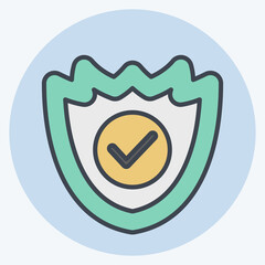 Icon Amoned Shield. related to Military symbol. color mate style. design editable