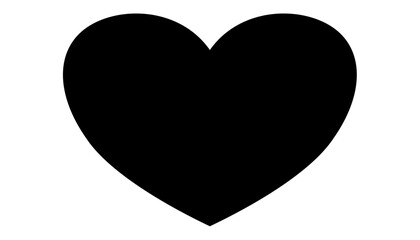 Simple heart icon on white background, minimalistic symbol for love.