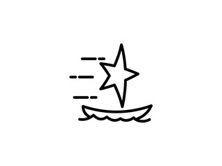 vector illustration of a ship