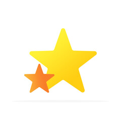 double star icon, colored flat vector. modern and minimalist design.