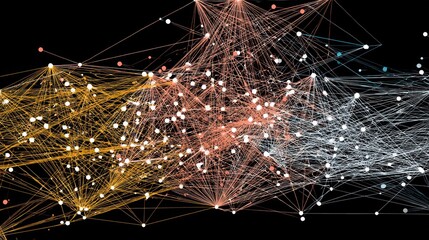 Complex network of interconnected nodes