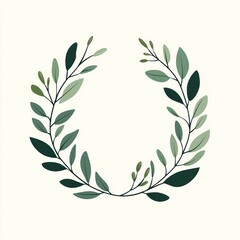 Floral wreath graphic design for background use
