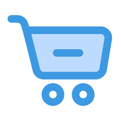 Minimalist shopping cart icon suitable for e-commerce and retail applications.