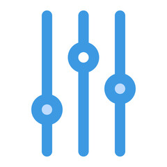 Circle sliders representing adjustable controls. Ideal for user interface design or technology applications.