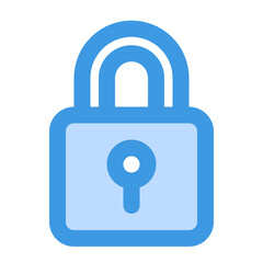 A simplified icon representing security and privacy for technology and finance use.