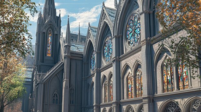 Majestic Gothic Cathedral: Architectural Marvel