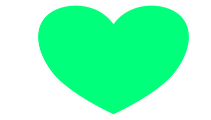 Simple heart icon on white background, minimalistic symbol for love.