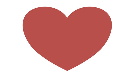 Simple heart icon on white background, minimalistic symbol for love.