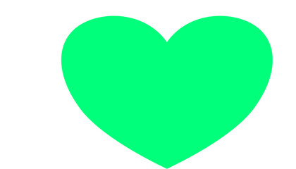 Simple heart icon on white background, minimalistic symbol for love.