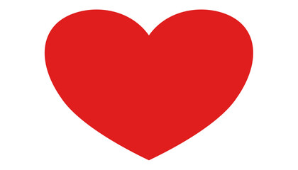 Simple heart icon on white background, minimalistic symbol for love.