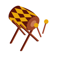 Bedug Drum Vector Illustration