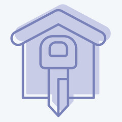 Icon Front Door Security. related to Home Security symbol. two tone style