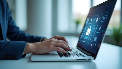 Digital privacy interface background with user login screen