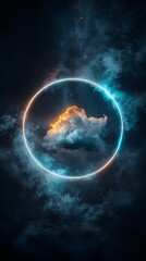 Cosmic cloud in a luminous ring