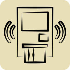 Icon Wireless Security System. related to Home Security symbol. hand drawn style