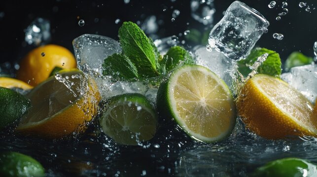 Refreshing citrus and mint explosion