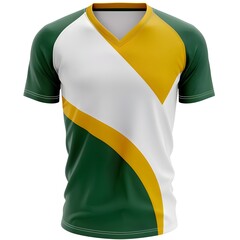 A sports T-shirt featuring bold color blocking 