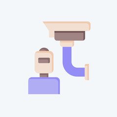 Icon Intrusion. related to Home Security symbol. flat style