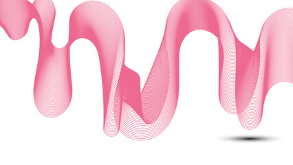 Abstract curved and wave lines background template