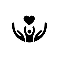 Obraz premium Community Charity logo icon with transparent background