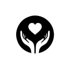 Charity logo icon with transparent background