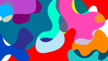 Vibrant and Playful Abstract Background in Simple Style