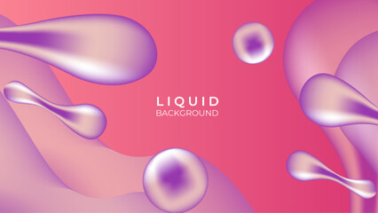 Stylish liquid flow purple with cream color trendy background vector