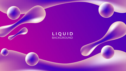 Stylish liquid flow purple with cream color trendy background vector