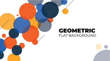 Colorful geometric abstract background with circle shape