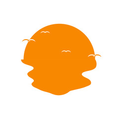 Sunset Shadow With Bird