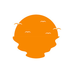 Sunset Shadow With Bird