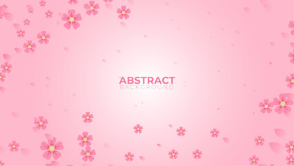 Japanese Cherry blossom vector. Cherry blossom leaves falling