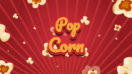 Cartoon movie pop corn burst popcorn snack