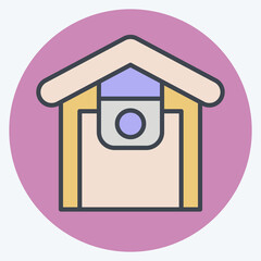 Icon Infrared Surveillance. related to Home Security symbol. color mate style