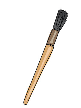 Brush in a continuous line pattern on a white background.
